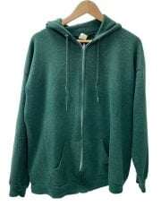 画像：推定80年代/80s/ジップパーカー/XL/アクリル/グリーン/無地