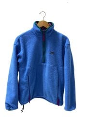 画像：USA製/ターコイズブルー/ハーフジップフリース/US10/コットン