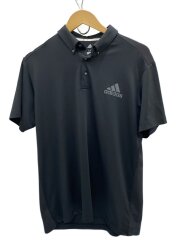 画像：adidas背面メッシュストレッチポロシャツ/ゴルフウェア/L/BLK//
