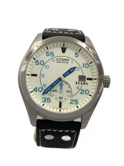 画像：ソーラー腕時計/アナログ/レザー/WHT/BLK/BV1081-07A