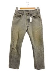 画像：90S先染めブラックUSA製ボトム/33/デニム/BLK/無地/501-0670