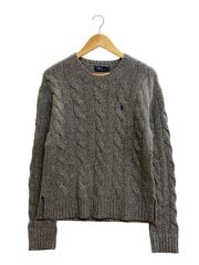 画像：カシミア混/ニット・セーター(厚手)/M/ウール/GRY//