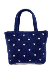 画像：ラブラリーハート/ハート刺繍/ハンドバッグ/--/NVY