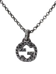 画像：インターロッキングG/ネックレス/SV925/SLV/トップ有/メンズ