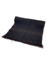 画像：ズッカ柄/マフラー/ウール/BRW/総柄/レディース