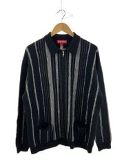 画像：ニット・セーター(薄手)/L/アクリル/BLK/ストライプ