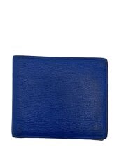 画像：2つ折り財布/レザー/BLU/メンズ