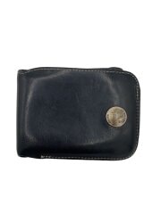 画像：2つ折り財布/レザー/BLK/メンズ