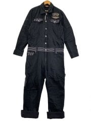 画像：オールインワン/XL/コットン/BLK