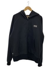 画像：ジップパーカー/XXL/ポリエステル/BLK/13492