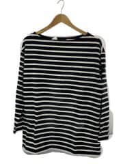 画像：ルミノア/長袖Tシャツ/FREE/コットン/ブラック/ボーダー/25-070-150-0000-3-0