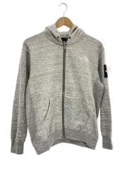 画像：SQUARE LOGO FULL ZIP_スクエアロゴフルジップ/S/ポリエステル/グレー/無地