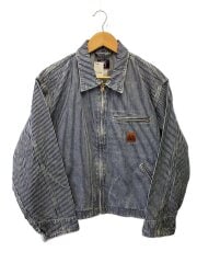 画像：ガンホー/ジャケット/M/コットン/インディゴ/ストライプ/GH5F010H