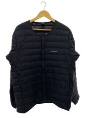 画像：スペリオダウン ラウンドネックジャケット MENS/XL/ナイロン/BLK/無地