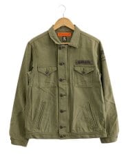 画像：ミリタリージャケット/L/コットン/KHK/09AW-JKL-015/フェード/09AW/尿素ボタン