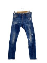 画像：スキニーパンツ/46/コットン/インディゴ/無地/S71LB0312 S30342/ダメージ加工