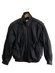 画像：レザージャケット・ブルゾン/38/レザー/ブラック/1236J