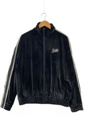 画像：ジップパーカー/L/ポリエステル/ブラック/ベロア/MOBB-MEI31