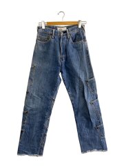 画像：ストレートデニムパンツ/30/コットン/インディゴ/無地/0065/メニーポケット/ボタンフライ