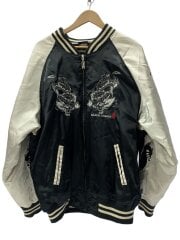 画像：スカジャン/黒龍/XL/ポリエステル/BLK/DTA-2593