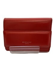 画像：3つ折り財布/レザー/RED/レディース