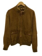 画像：レザーブルゾン/バルスタージャケット/size:56/スウェード/キャメル/無地