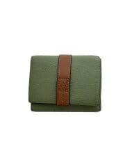 画像：3つ折り財布/レザー/GRN/レディース
