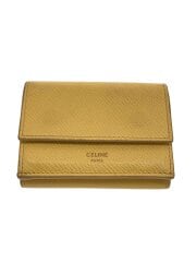 画像：3つ折り財布/レザー/YLW/無地/レディース/U-FG-0241