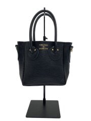 画像：ハンドバッグ/レザー/BLK/無地