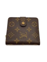 画像：コンパクト・ジップ_モノグラム・キャンバス/PVC/BRW/モノグラム/レディース