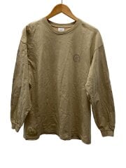 画像：長袖Tシャツ/2/コットン/BEG/プリント