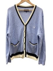 画像：カーディガン(厚手)/XL/アクリル/BLU/233bott15