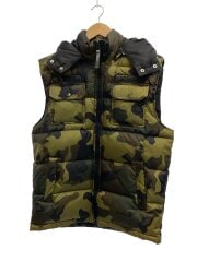 画像：ダウンベスト/M/ナイロン/マルチカラー/カモフラ