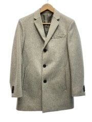 画像：チェスターコート/XXS/ウール/GRY/02-5409007