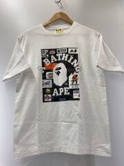 画像：Tシャツ/L/コットン/WHT/プリント