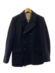 画像：ピーコート/M/ウール/BLK/無地/413328 k/裏地汚れ有