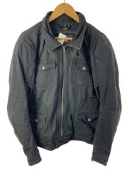 画像：ジャケット/L/コットン/BLK/無地