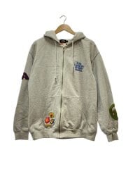 画像：ジップパーカー/L/コットン/GRY/101249012021