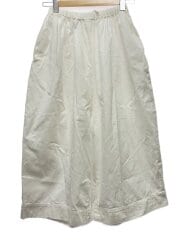 画像：ワイドキュロットパンツ/2/コットンオックス/ホワイト/無地/G231-P019