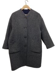画像：リバーシブルカラーレスコート/36/ウール/GRY/JL-8982