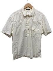 画像：半袖シャツ/L/コットン/WHT/90s前後/半袖ウエスタンシャツ