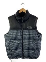 画像：ダウンベスト/L/ポリエステル/BLK/総柄/NF0A35EA