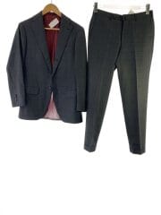 画像：スーツ/44/ウール/GRY/チェック/24-17-0109-015/段返り3ボタン