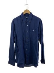 画像：長袖シャツ/XL/リネン/NVY