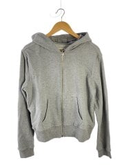 画像：ジップパーカー/2/コットン/GRY/無地