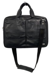 画像：ショルダーバッグ/レザー/BLK/QB6040A