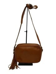 画像：ショルダーバッグ/レザー/BRW/無地/タッセル