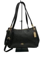 画像：ショルダーバッグ/レザー/BLK/F73196