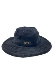 画像：バケットハット/L/ポリエステル/BLK/無地/レディース