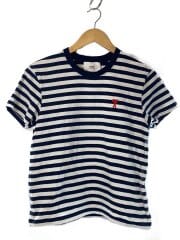 画像：Tシャツ/S/コットン/NVY/ストライプ/UTS013.074